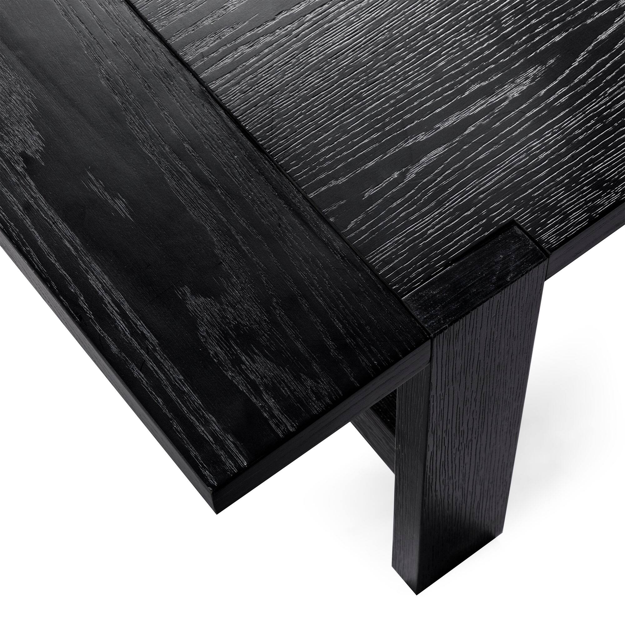 Alt View 4. Maven Lane - Maven Lane Angelo Rustic 48" x 24" Rectangular Wooden Coffee Table, Aged Black - Aged Black.