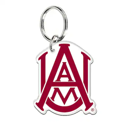 Front. WinCraft - Alabama A&M Bulldogs Premium Acrylic Team Key Ring - Multicolor.