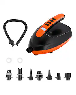 VEVOR - Paddle Board Pump, 20PSI High Pressure Electric SUP Air Pump, 70 L/Min Inflating Speed SUP Inflator - Orange + Black