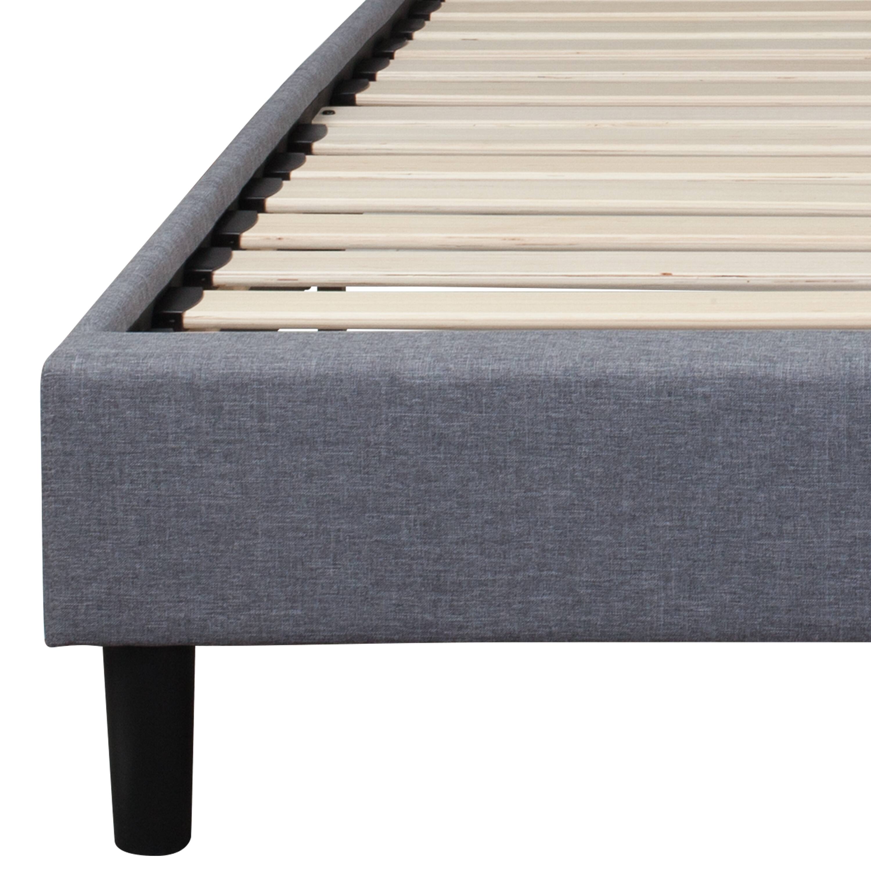 Alt View 8. Emma + Oliver - Arched Tufted Upholstered Platform Bed - Light Gray.