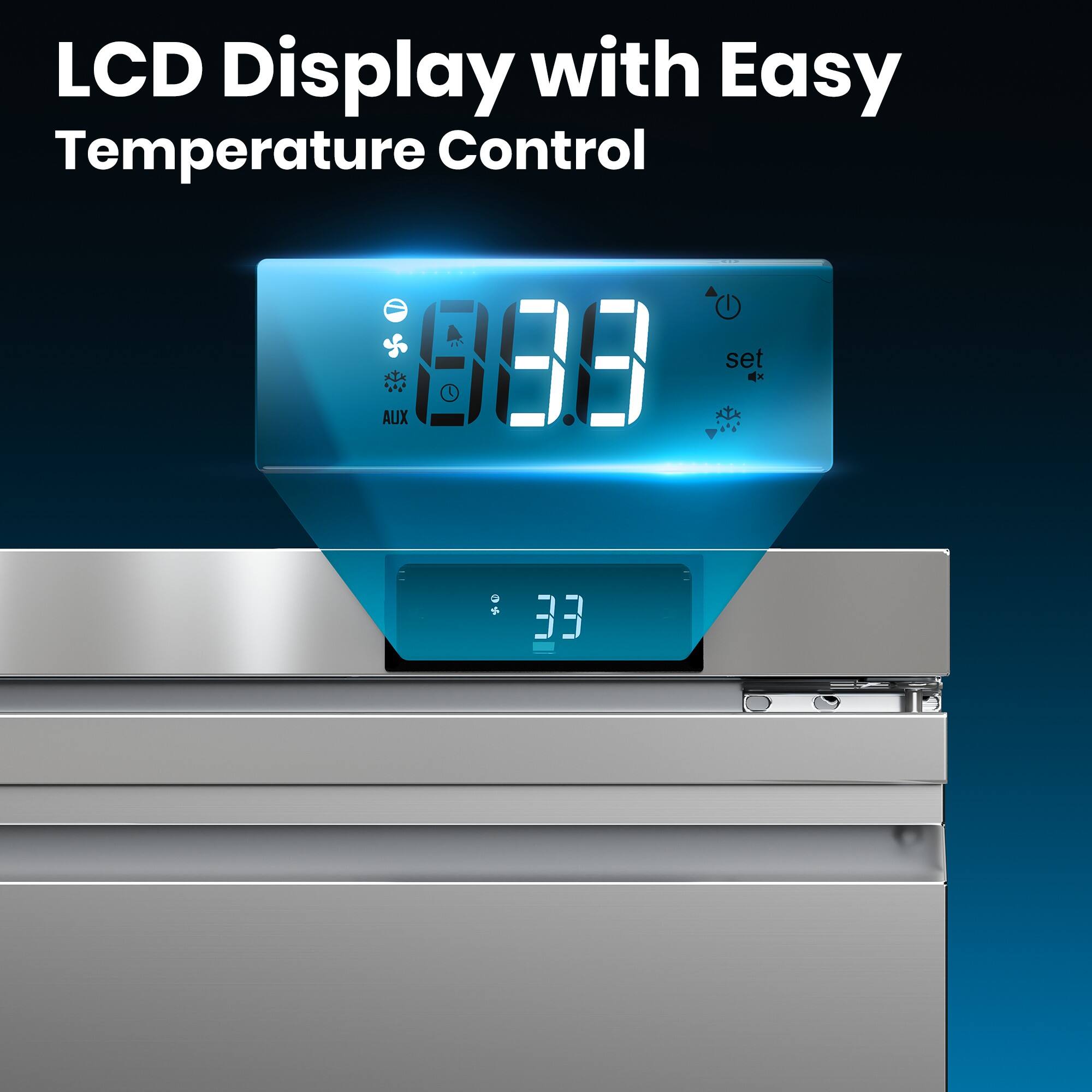 LCD Display with Easy Temperature Control
