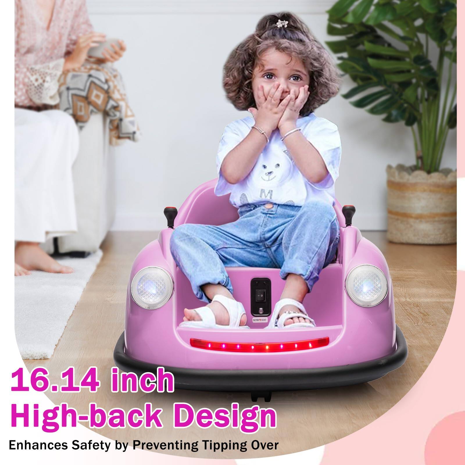 16.14 inch High-back Design  
Enhances Safety by Preventing Tipping Over