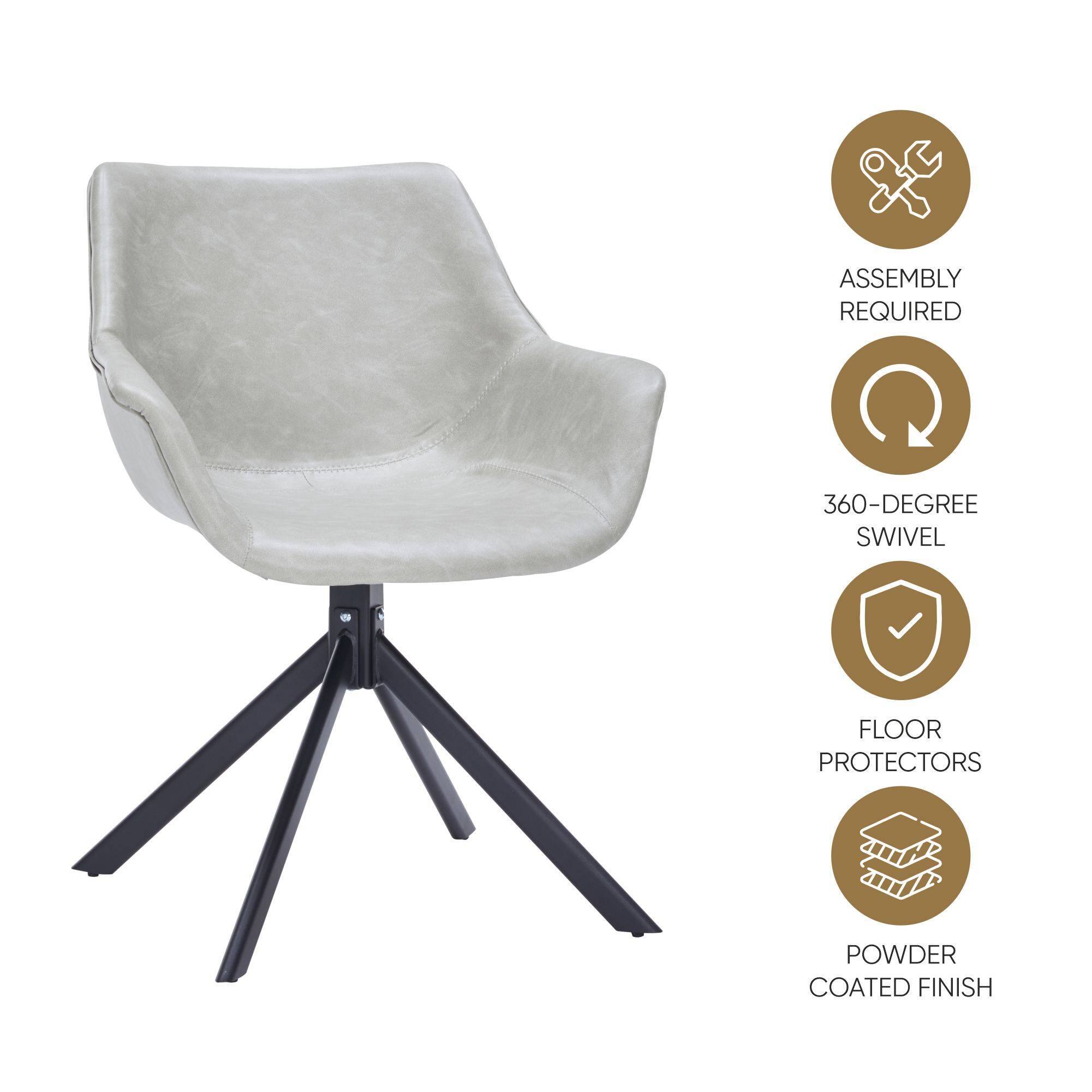 ASSEMBLY REQUIRED  
360-DEGREE SWIVEL  
FLOOR PROTECTORS  
POWDER COATED FINISH