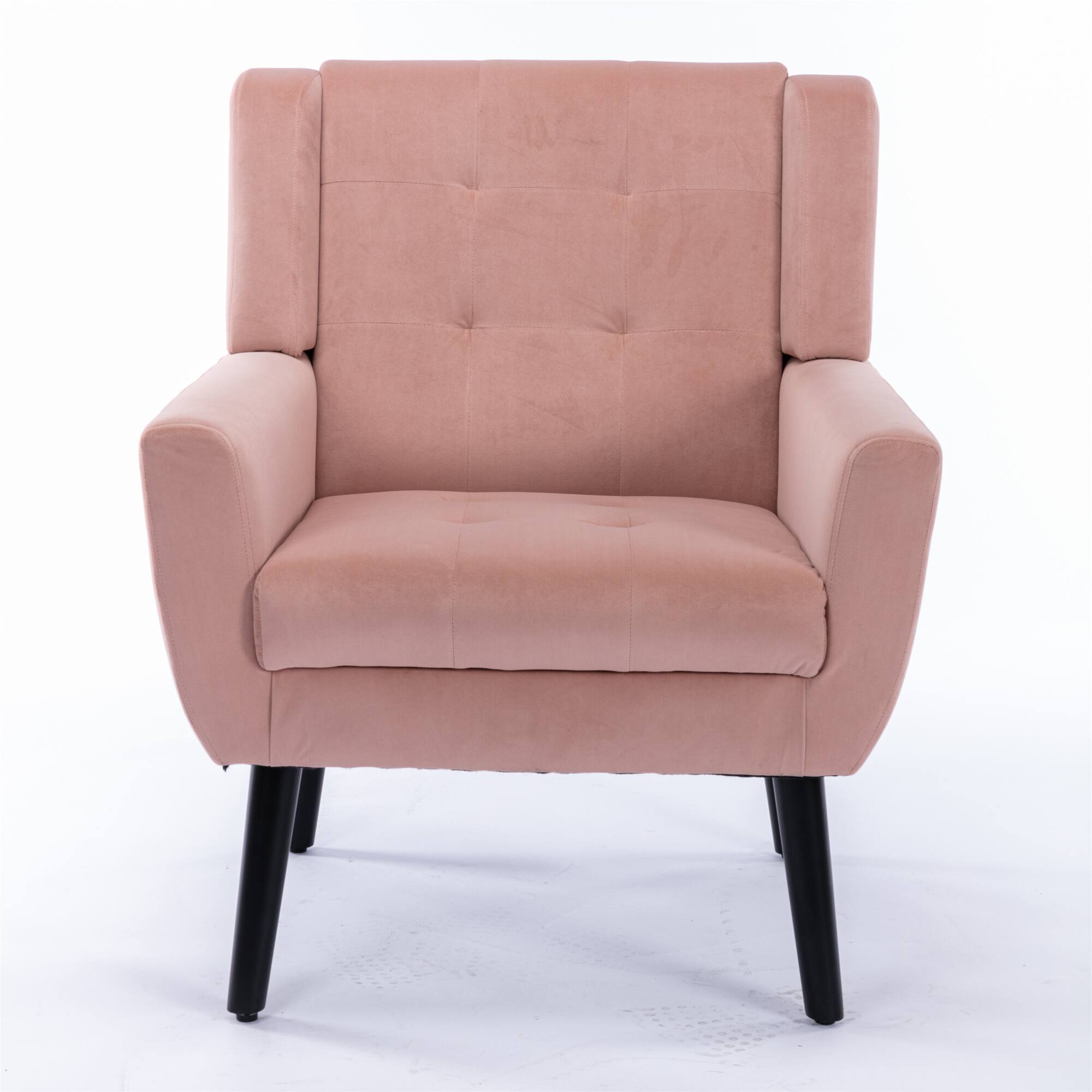 Alt View 7. GOODSILO - Luxury Velvet Upholstered Accent Chair with Ergonomic Design for Living Room and Bedroom Comfort - Pink.