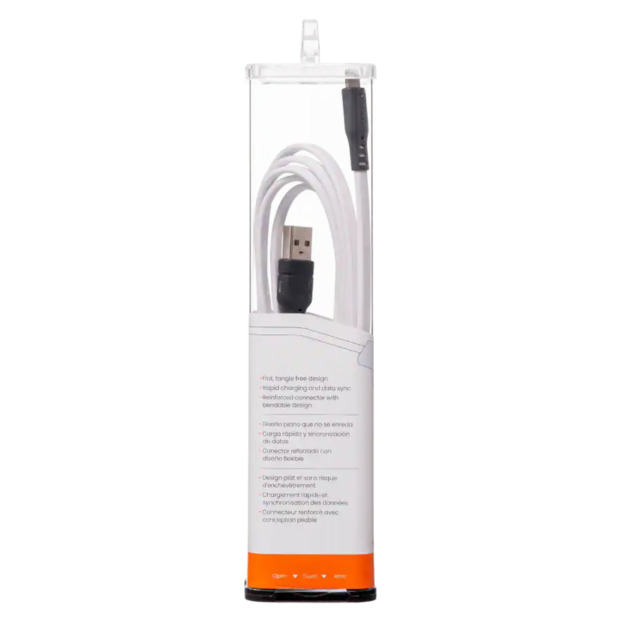 Foot Tangle Ventev Flat USB A to Apple Lightning High Speed Tangle Free 6 Foot ...