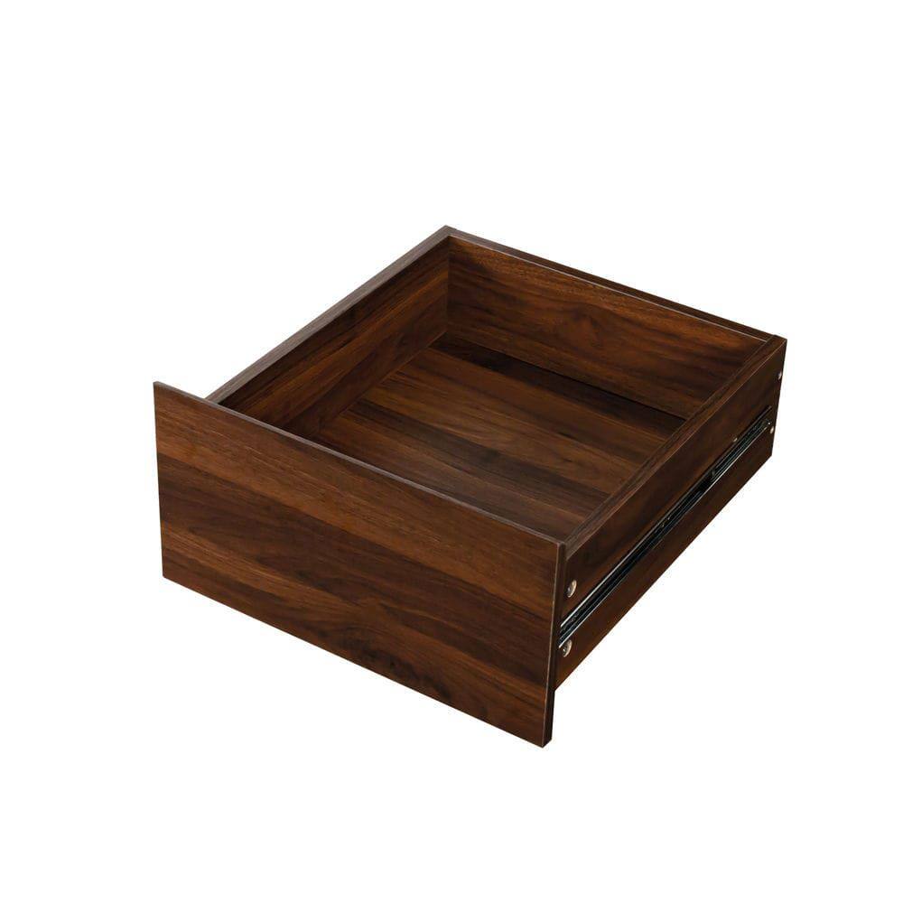 Alt View 8. Kadyn - Modern Corner Home Office storage with extendable table, Study Writing Desk Workstation for Home, Office, Brown - Brown.