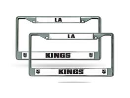 Rico Industries - Los Angeles LA Kings NHL Chrome Metal License Plate Frame - Set of 2 Frames - Multi