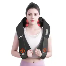 DORLUKFU - ® Cordless Neck Massager for Pain Relief Deep Tissue, Rechargeable Shiatsu Neck and Back Massager with Heat Kneading