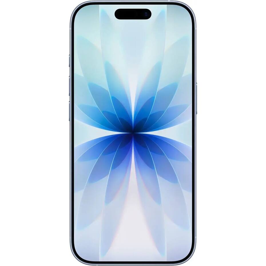 Angle. Apple - iPhone 17 256GB 6.3" 5G Fully Unlocked, Mist Blue - Blue.