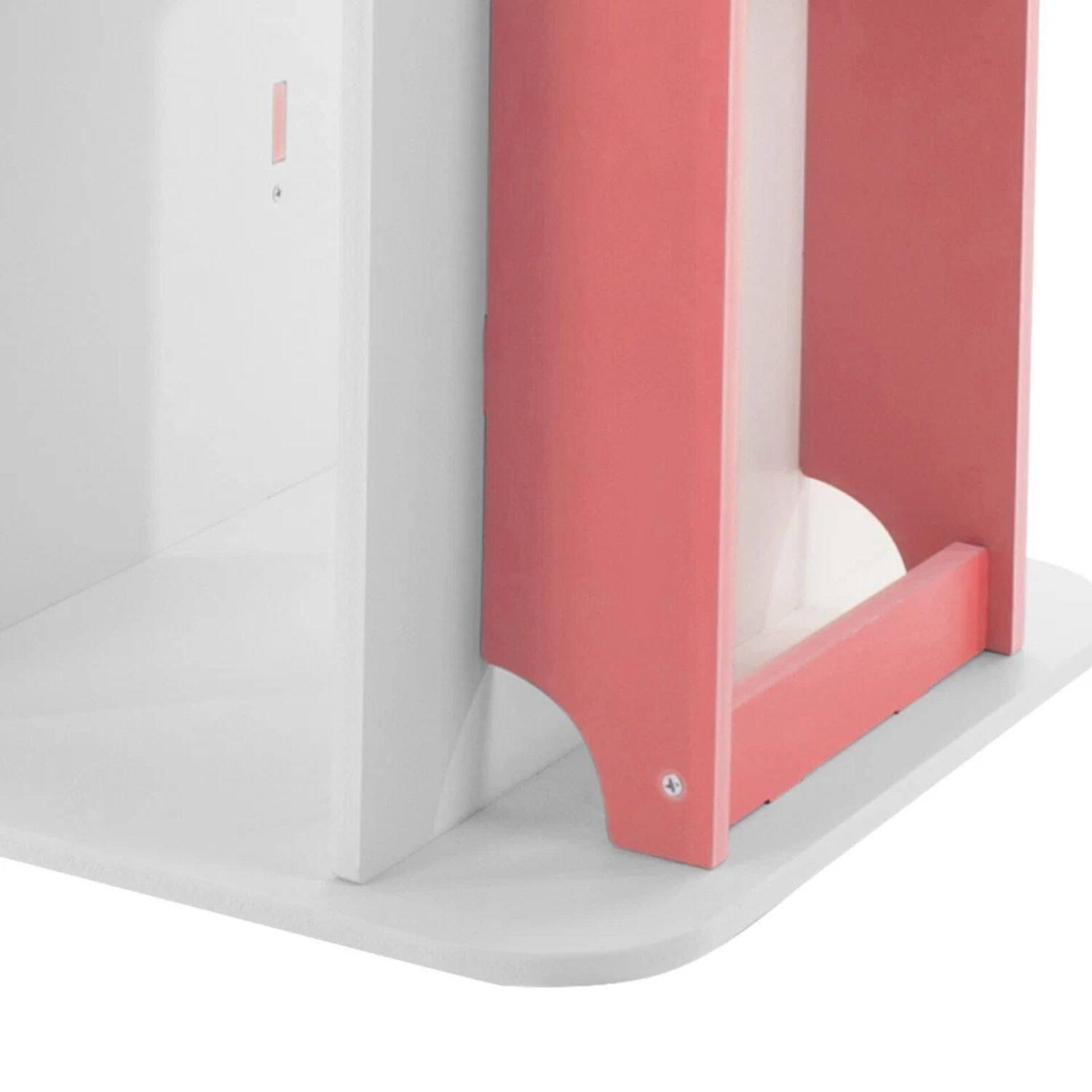 Alt View 2. Home Collection - 4-Tier Rotating Bookcase Rack – 360°Display Organizer - Pink.