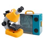 Topteng - Kids Handheld Microscope LED with 100X-1200X Magnification - Science Toy Kit, Educational Gift Yellow