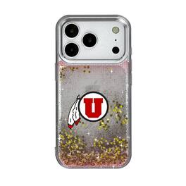 Keyscaper - NCAA - Utah Utes Linen Logo iPhone Glitter Case - 13 - Multicolor