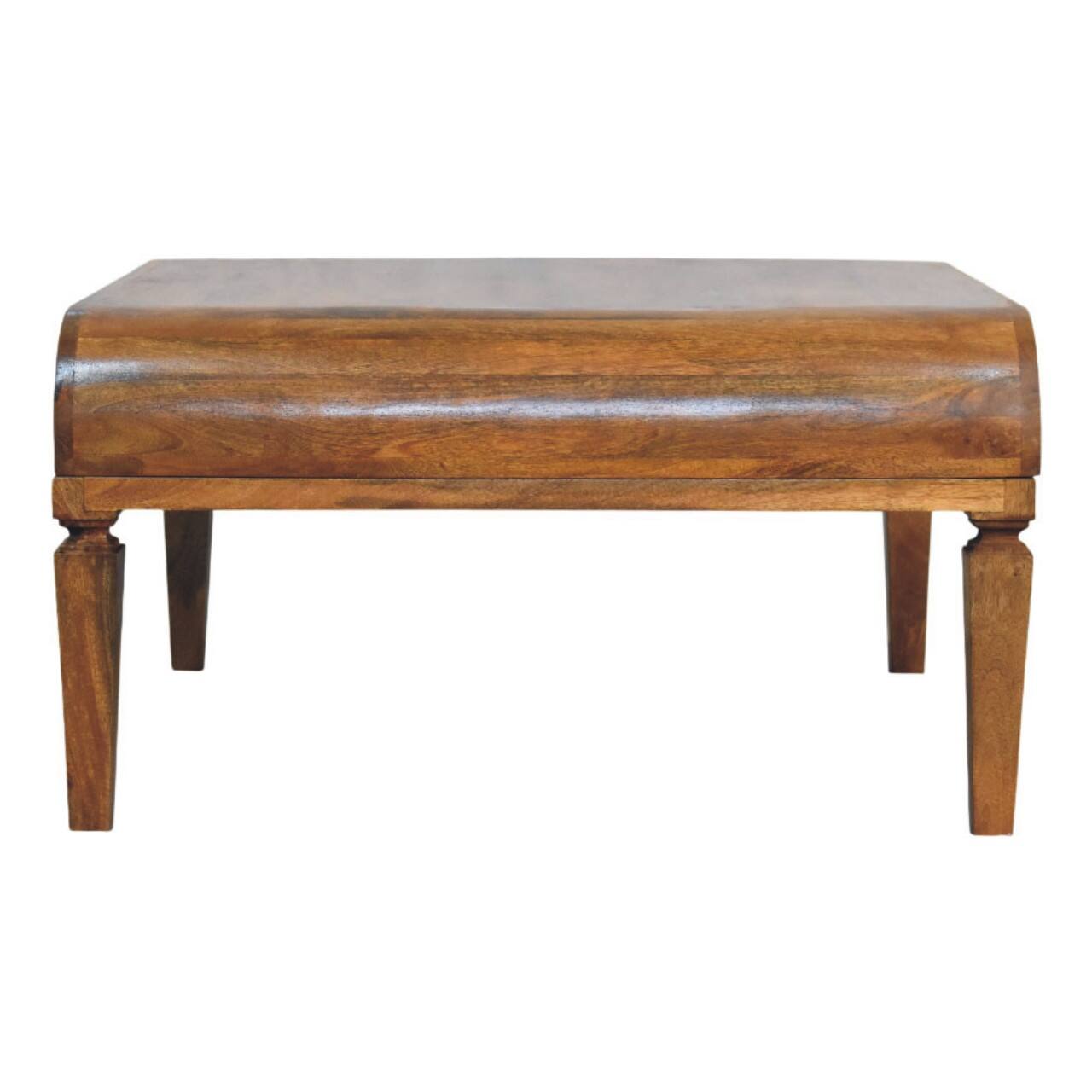 Alt View 4. Artisan Furniture - Artisan Furniture Solid Wood Curved Frame Coffee Table, Brown - Brown.