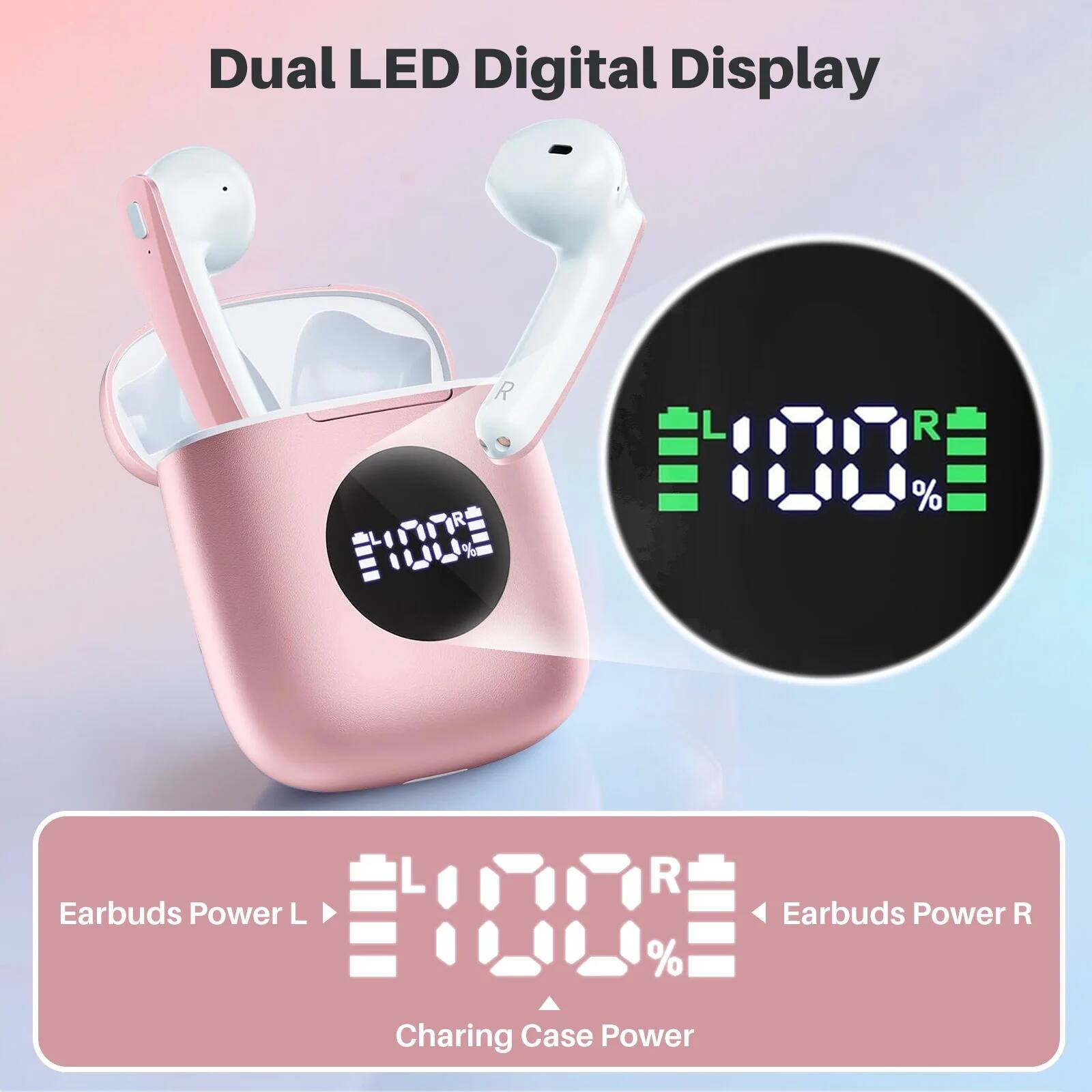 Dual LED Digital Display

Earbuds Power L 100%
Earbuds Power R 100%
Charging Case Power