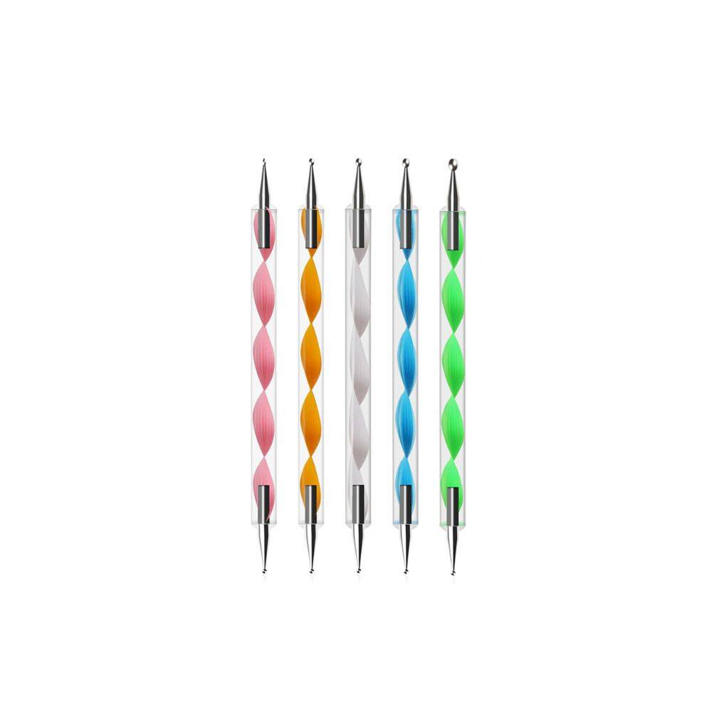 Alt View 2. Beauty Hub Ecommerce - 5-Piece Dual-Tipped Silicone Nail Art Pens - Multicolor.