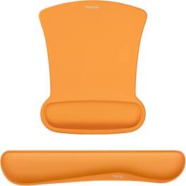 mosiso - Mouse Pad Wrist Support Ergonomic Memory Foam Mousepad for Easy Typing Cushion & Pain Relief for Office & Home - Orange