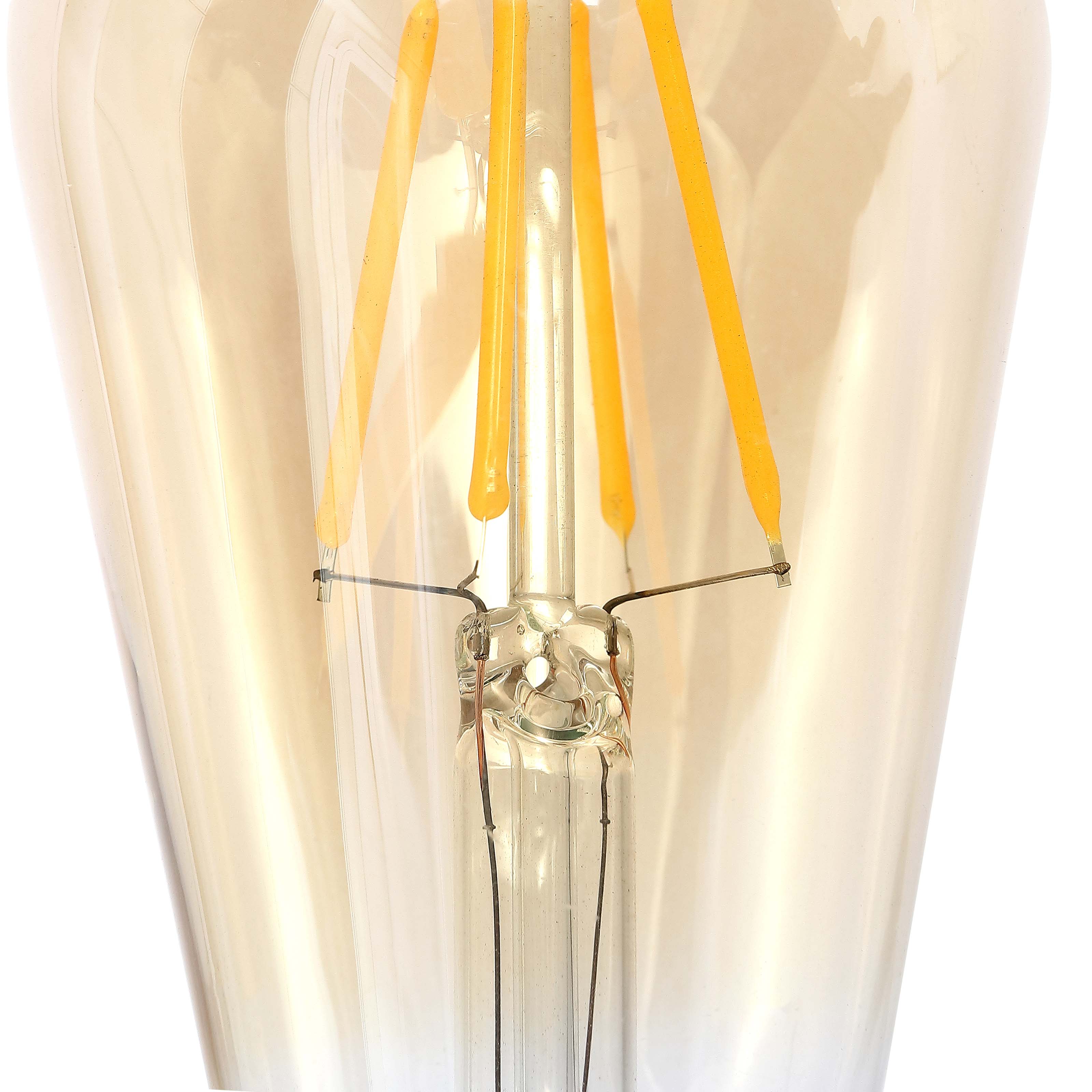 Alt View 3. Jonathan Y - Vintage Non-Dimmable ST58-4W LED Edison Bulbs with E26 Base, Warm White 2700K, 350 Lumens, Tinted Amber (Pack of 4) - Amber.