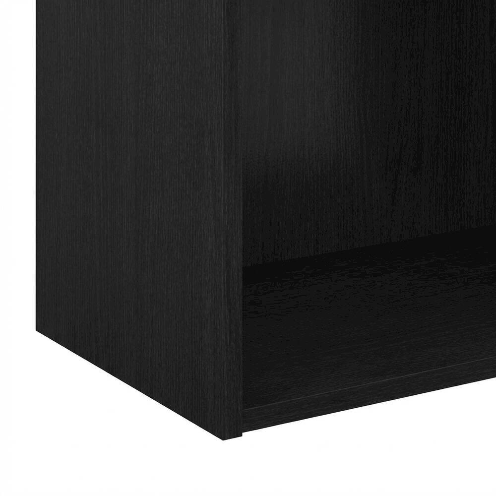 Alt View 2. FurniFact - Wood Bookcase with Open Shelving for Living Room or Office Storage - Blackwood.