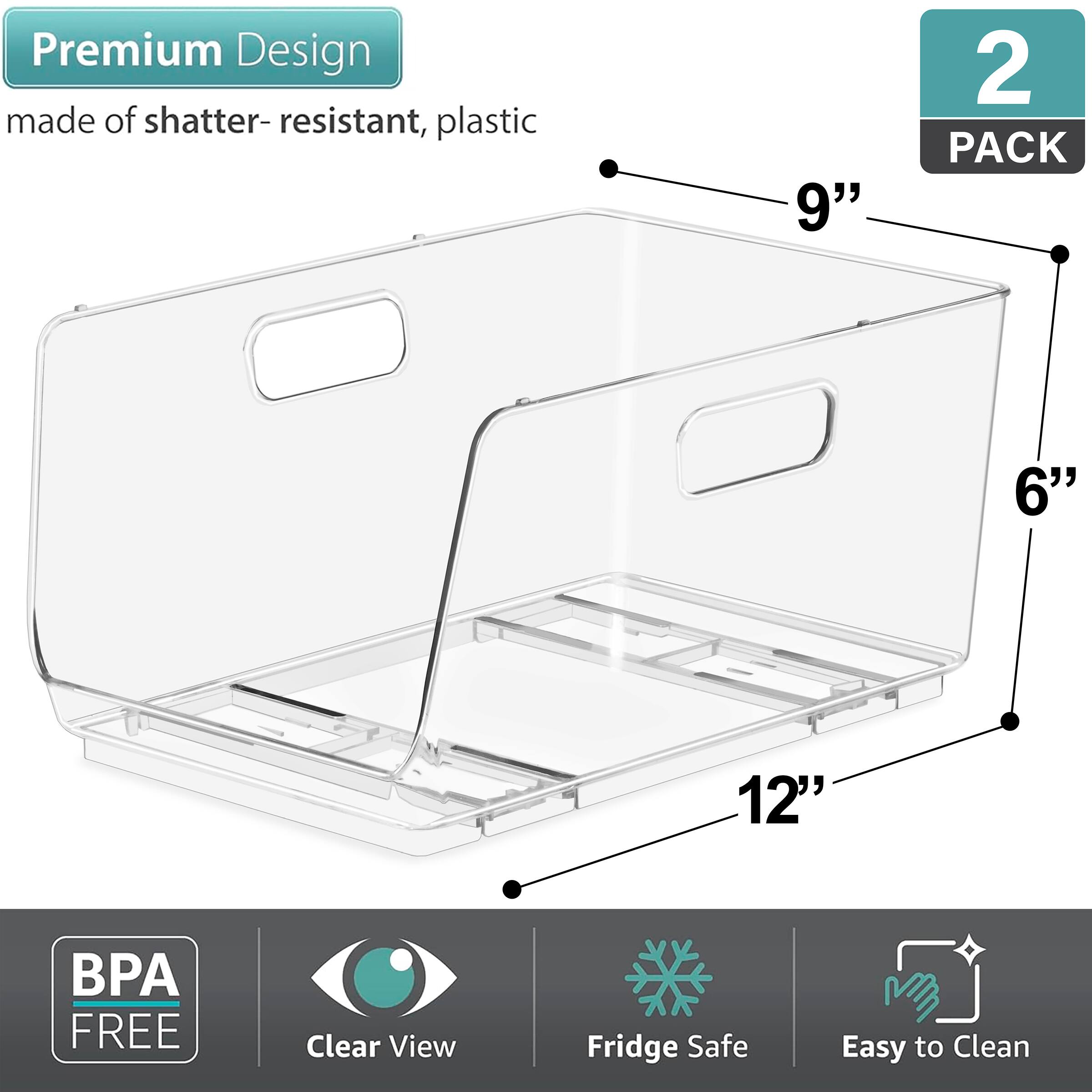 Premium Design  
made of shatter-resistant, plastic  

2 PACK  

9"  
6"  
12"  

BPA FREE  
Clear View  
Fridge Safe  
Easy to Clean