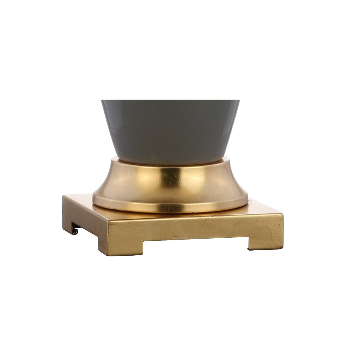 Alt View 7. Jonathan Y - Dip Dye 31.5" Ceramic LED Table Lamp, White/Grey - White/Gray.