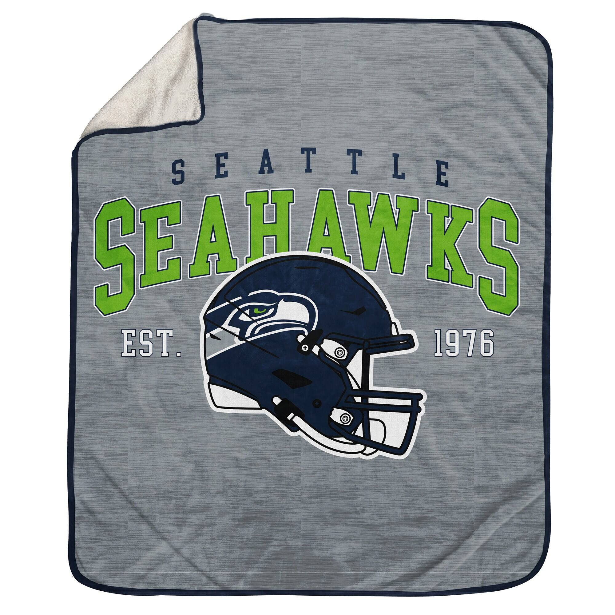 Pegasus - Seattle Seahawks 50" x 60" Arch Block Ultra Cozy Sweatshirt Blanket - Multicolor