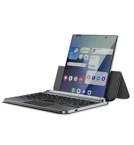 Dexnor - Keyboard Case for 4.7"-11" Samsung Galaxy Z Fold 7/6/5 & iOS/Android/iPad mini with Adjustable Stand/Touchpad/Backlight - Black