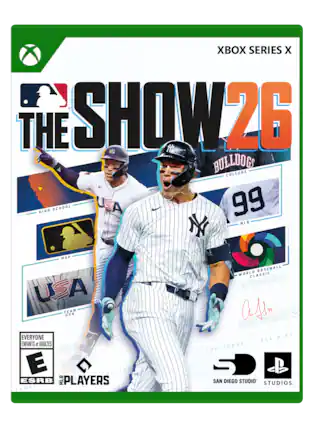 XBOX SERIES X
THE SHOW 26
BULLDOGS
COLLEGE
HIGH SCHOOL
MLB
99
WORLD BASEBALL CLASSIC
USA
TEAM USA
EVERYONE
ENFANTS et ADULTES
ESRB E
THE JUDGE
SAN DIEGO STUDIO
STUDIOS - E (Everyone)