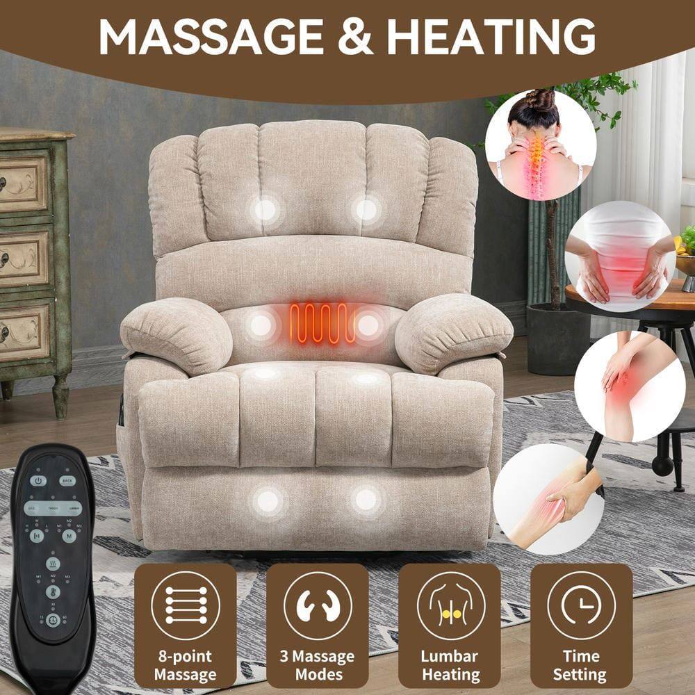 MASSAGE & HEATING

- 8-point Massage
- 3 Massage Modes
- Lumbar Heating
- Time Setting