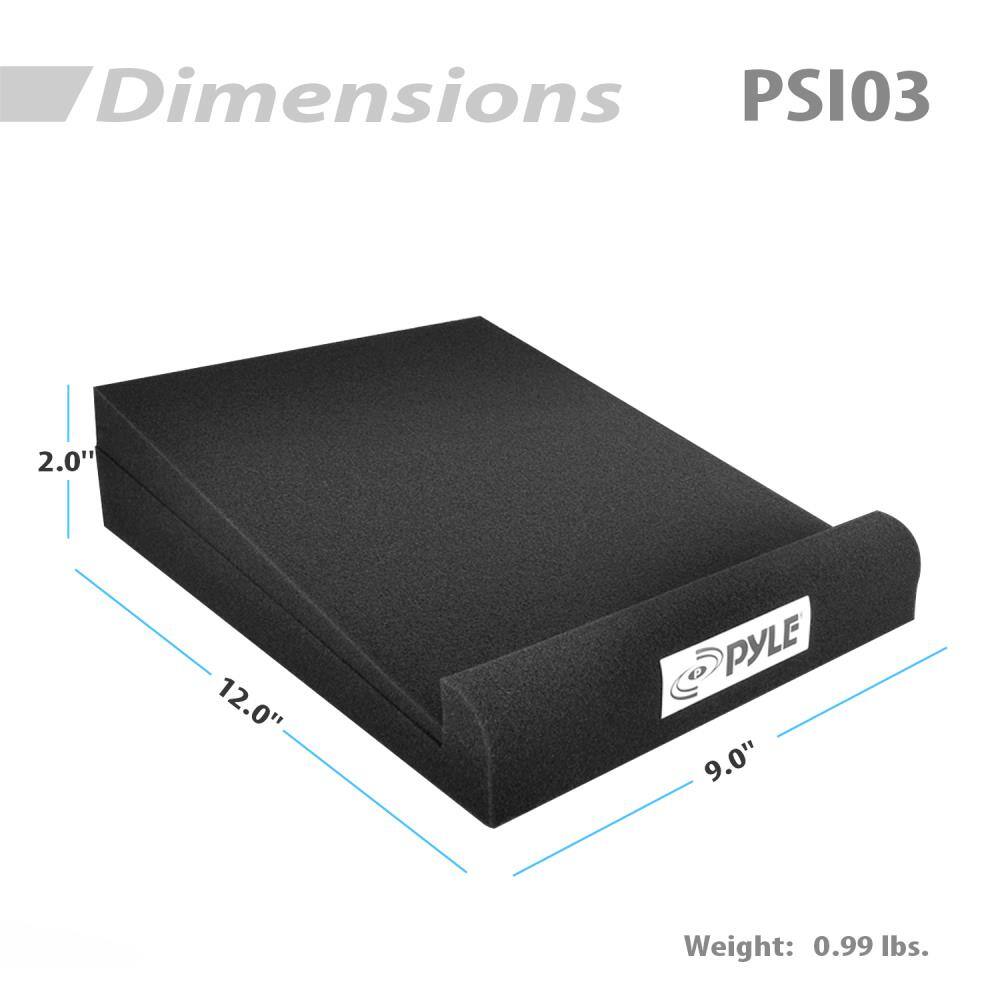 Dimensions: 2.0" x 12.0" x 9.0"  
Weight: 0.99 lbs.  
PYLE PSI03