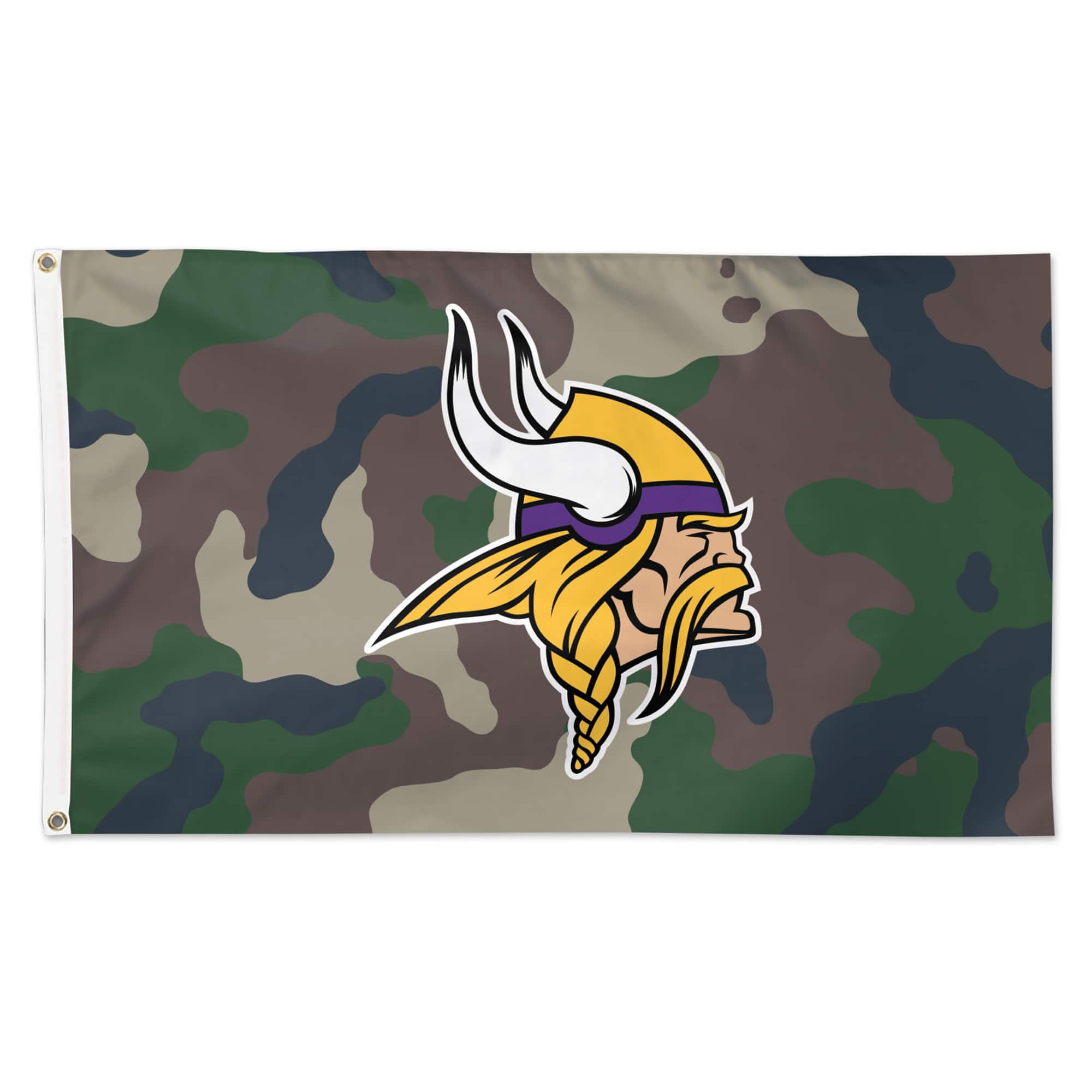 WinCraft - Minnesota Vikings 3' x 5' Camo 1-Sided Deluxe Flag - Multicolor
