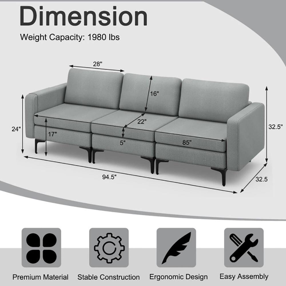 Dimension  
Weight Capacity: 1980 lbs  

28" 16" 24" 17" 5" 22" 85" 32.5" 94.5" 32.5"  

Premium Material  
Stable Construction  
Ergonomic Design  
Easy Assembly