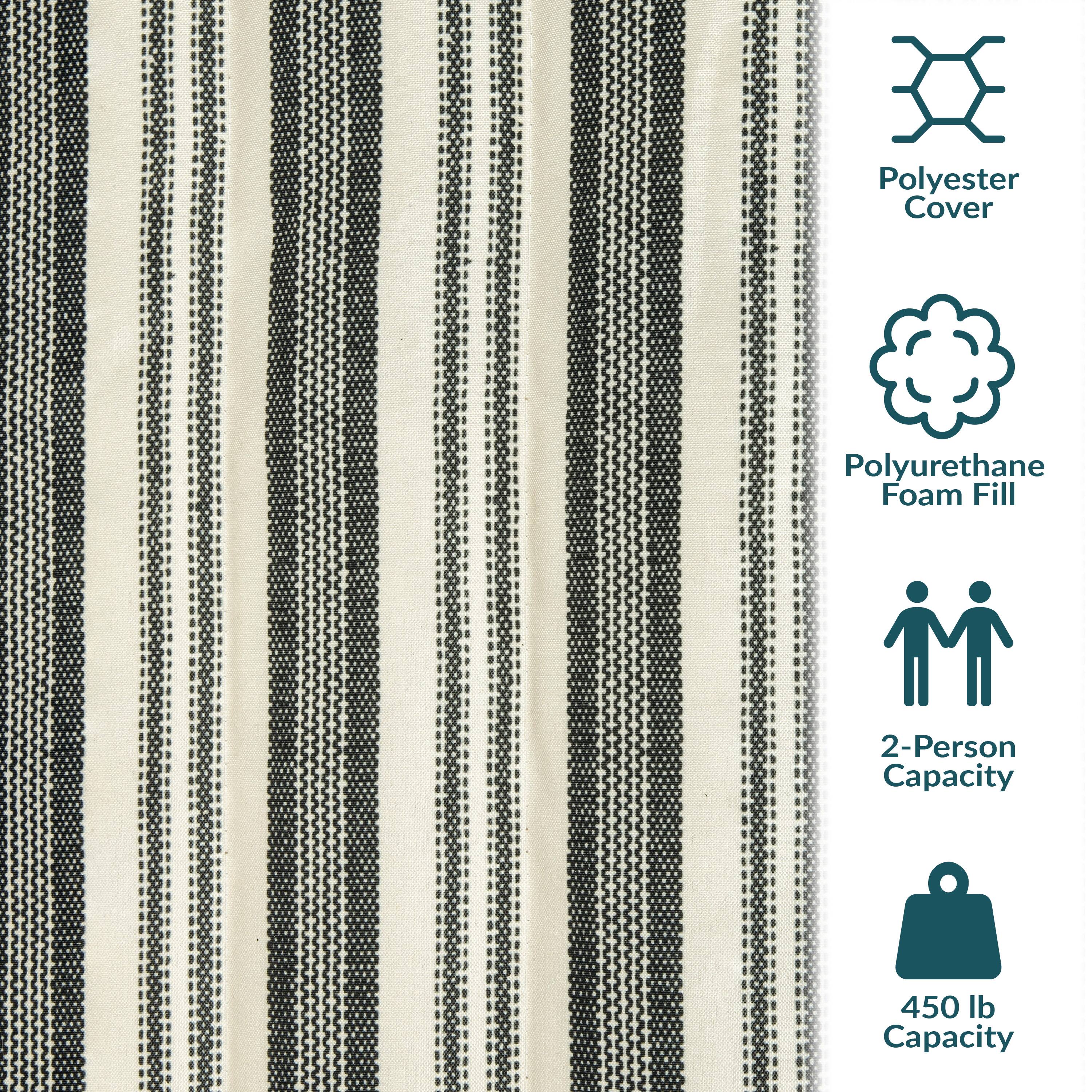 Polyester Cover  
Polyurethane Foam Fill  
2-Person Capacity  
450 lb Capacity