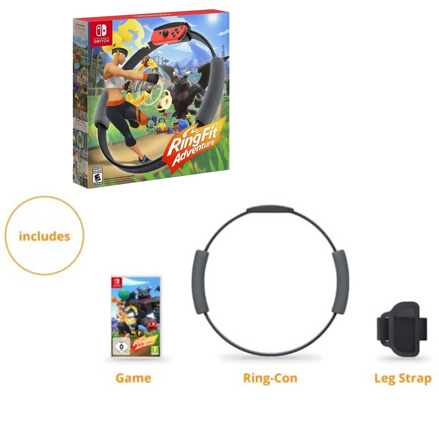 - i MAITVE - 0D : ETRSET ++ SWITCH - SeR RingFit includes 3 0 Game Ring-Con Leg Strap

includes
Game
Ring-Con
Leg Strap