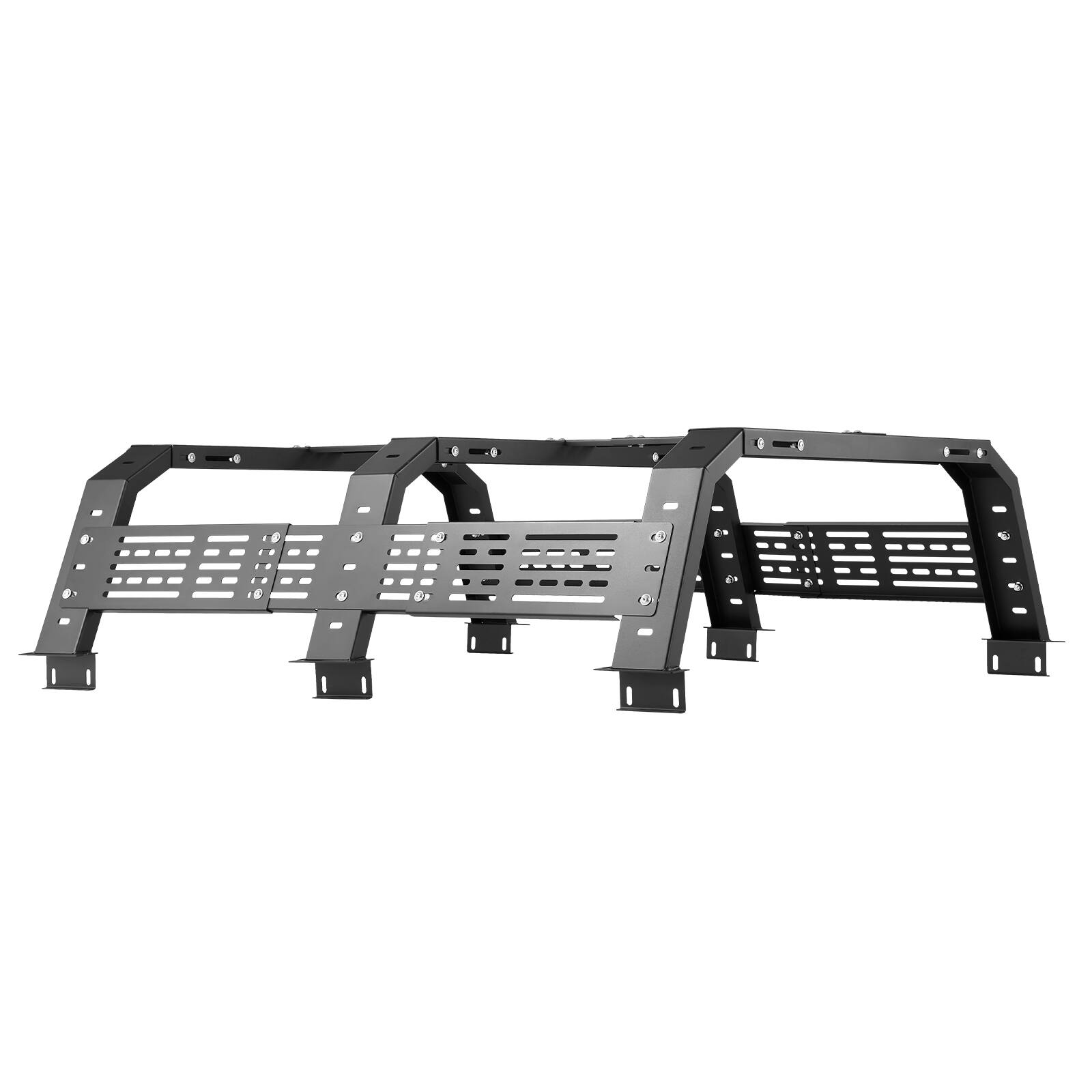Alt View 5. VEVOR - Overland Truck Bed Rack, 54.3-68.3 in Width, Adjustable Overland Bed Cargo Rack - Black.