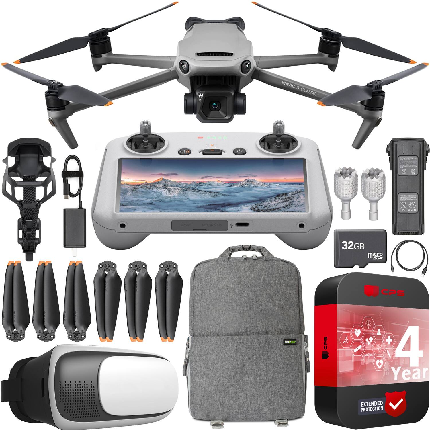 DJI - Mavic 3 Classic Drone + RC Smart Remote Controller CP.MA.00000554.01 Go Package Bundle