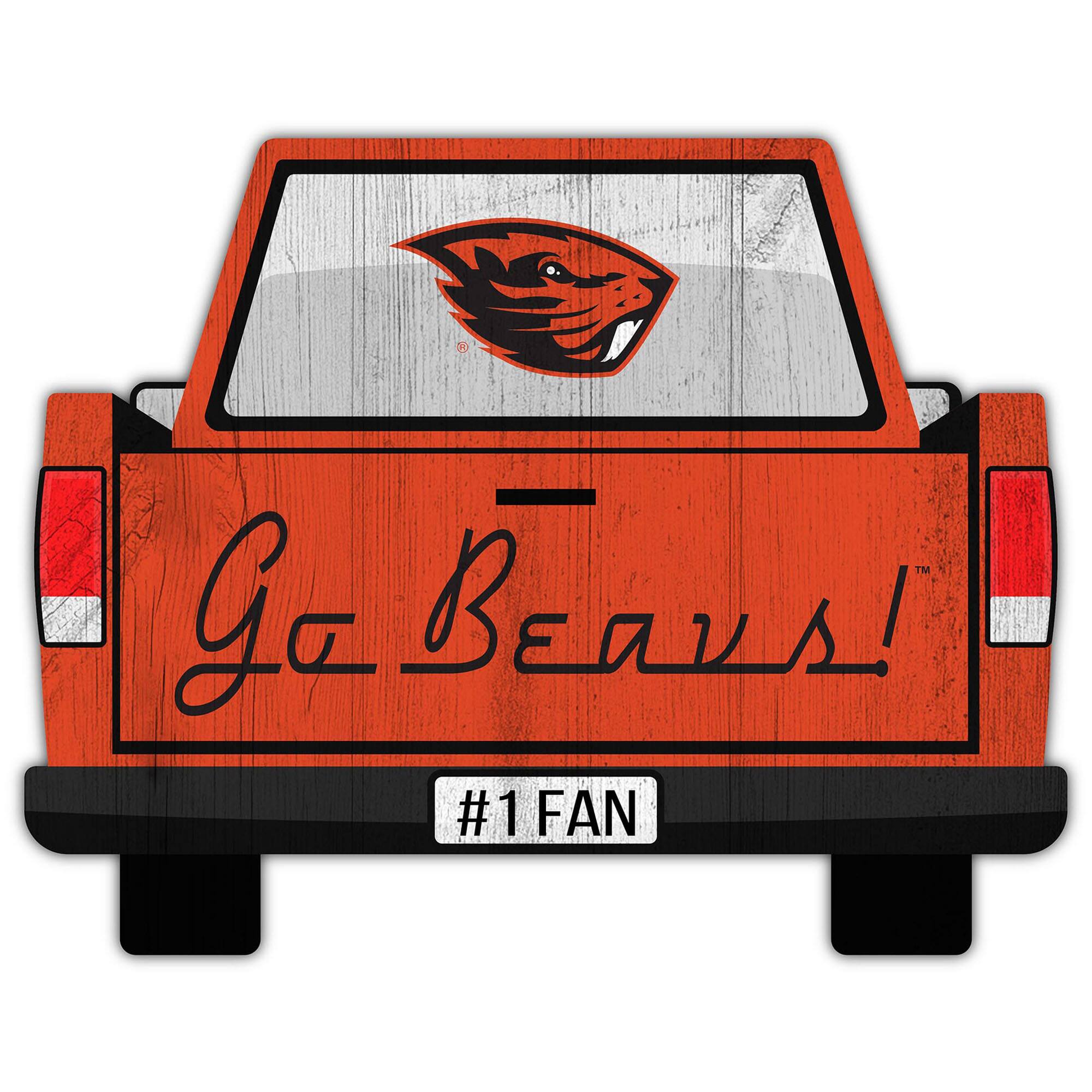 Oregon State Beavers 12'' x 12'' Truck Back D-cor