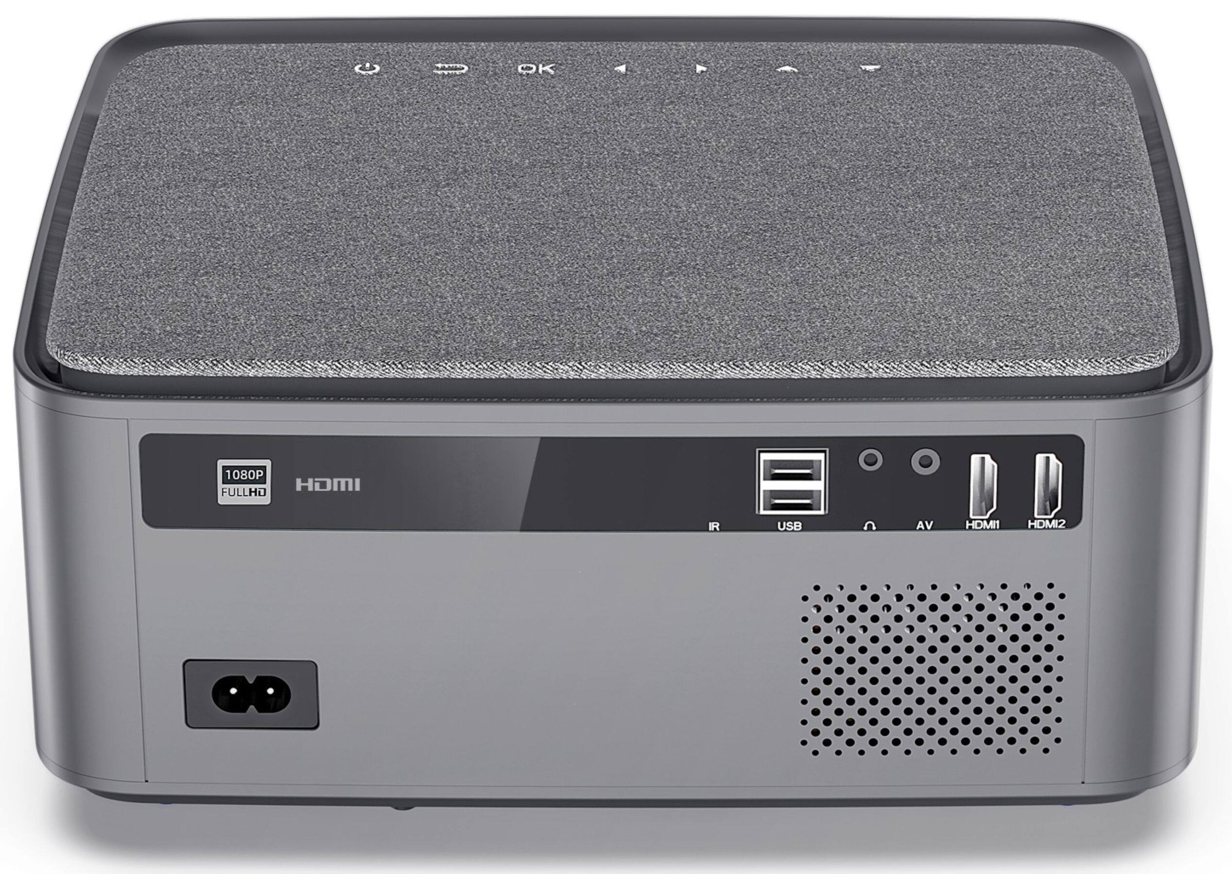 The text on the image reads "CO-T OK T 1080P HOMI FULLHD USB n VA HDMI1 HDMI2." This text is likely related to the features and specifications of the device, such as its HDMI ports and USB connectivity.