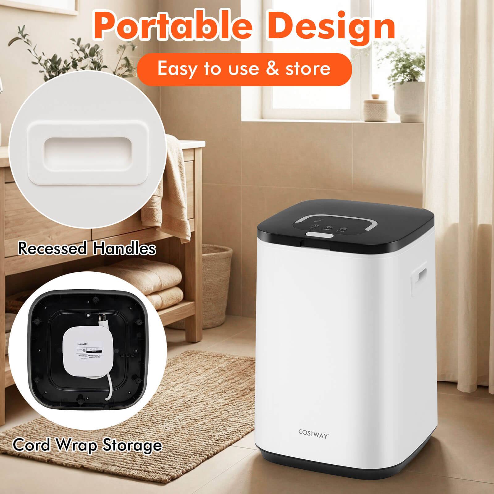 Portable Design  
Easy to use & store  

Recessed Handles  
Cord Wrap Storage  

COSTWAY