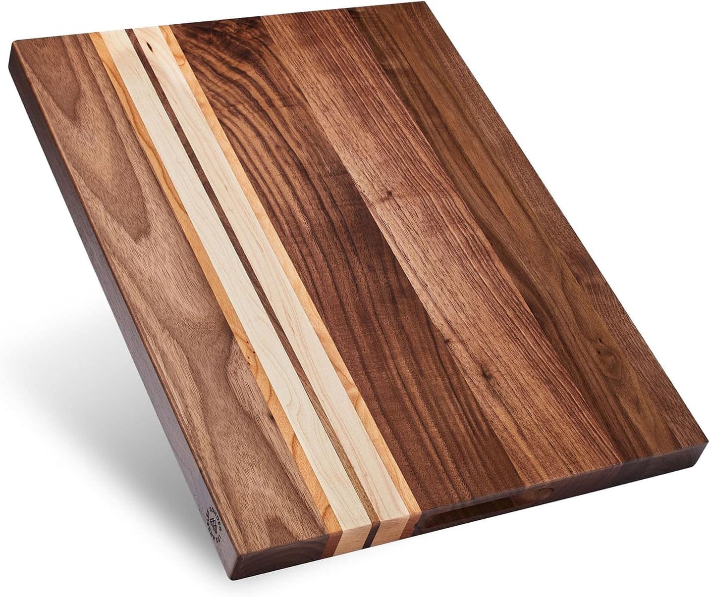 PARKER SLATER - Sonder Large Wood Cutting Board, Walnut/Cherry/Maple, Reversible, 17x13