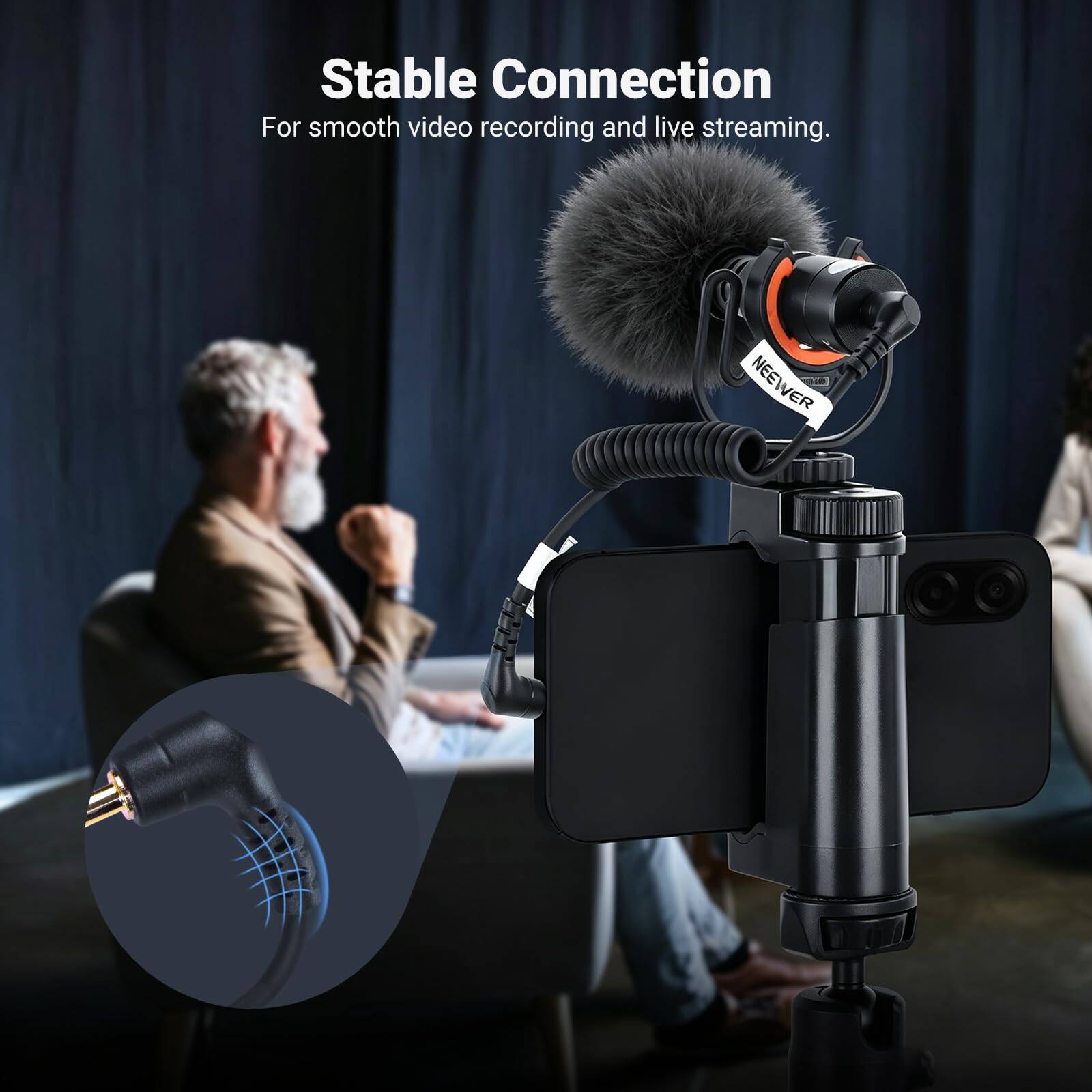 Stable Connection  
For smooth video recording and live streaming.  
NEEWER