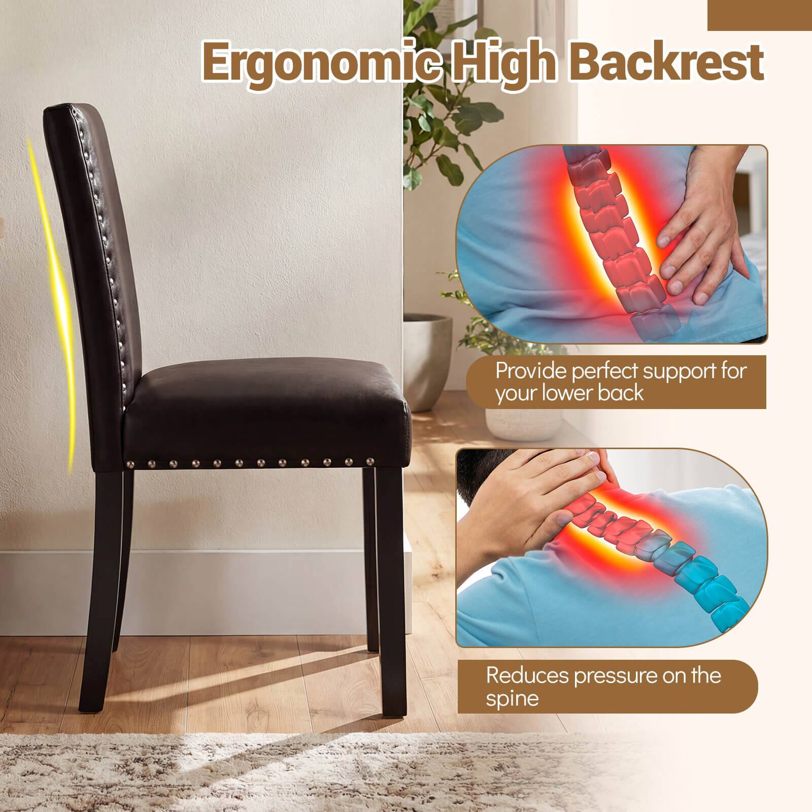 Ergonomic High Backrest  
Provide perfect support for your lower back  
Reduces pressure on the spine