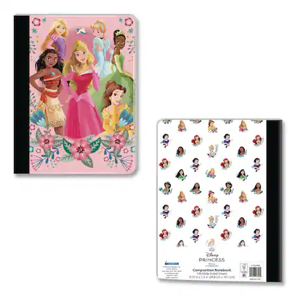 - migns w - i - - - - - - adidan -... - - : Disney PRINCESS d
- Composition Notebook 100 Wide Ruled Sheets 9.75 in x 7.5 in (24.8 cm x 19.1 cm)
- Innovation Design, LLC
- New York, NY 10018
- www.innovationdesign.com
- 1-833-511-0022
- Made in Taiwan
- 77122PR
- 6+
- 9.75 x 7.5 in (24.8 cm x 19.1 cm)