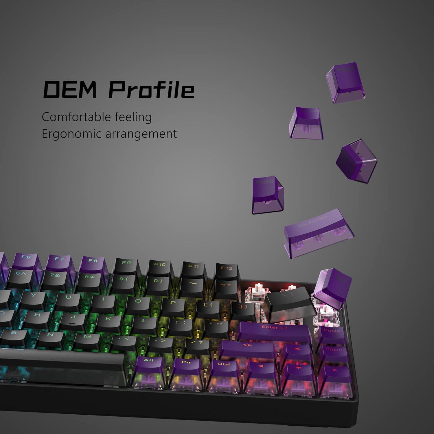 DEM Profile  
Comfortable feeling  
Ergonomic arrangement