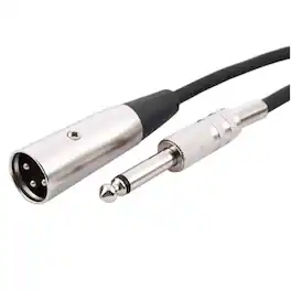 Home Collection - XLR 3-Pin Male to 1/4” TS Mono Microphone Cable - 15 ft