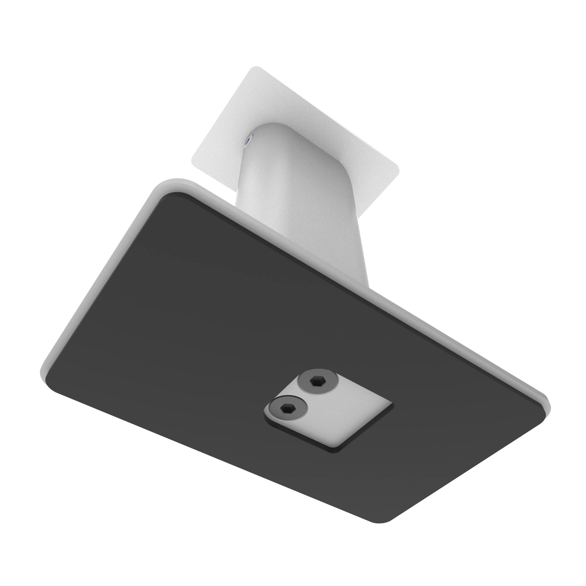 Alt View 2. Kanto - 9" Universal Desktop Speaker Stands with Cable Management, Pair - White.