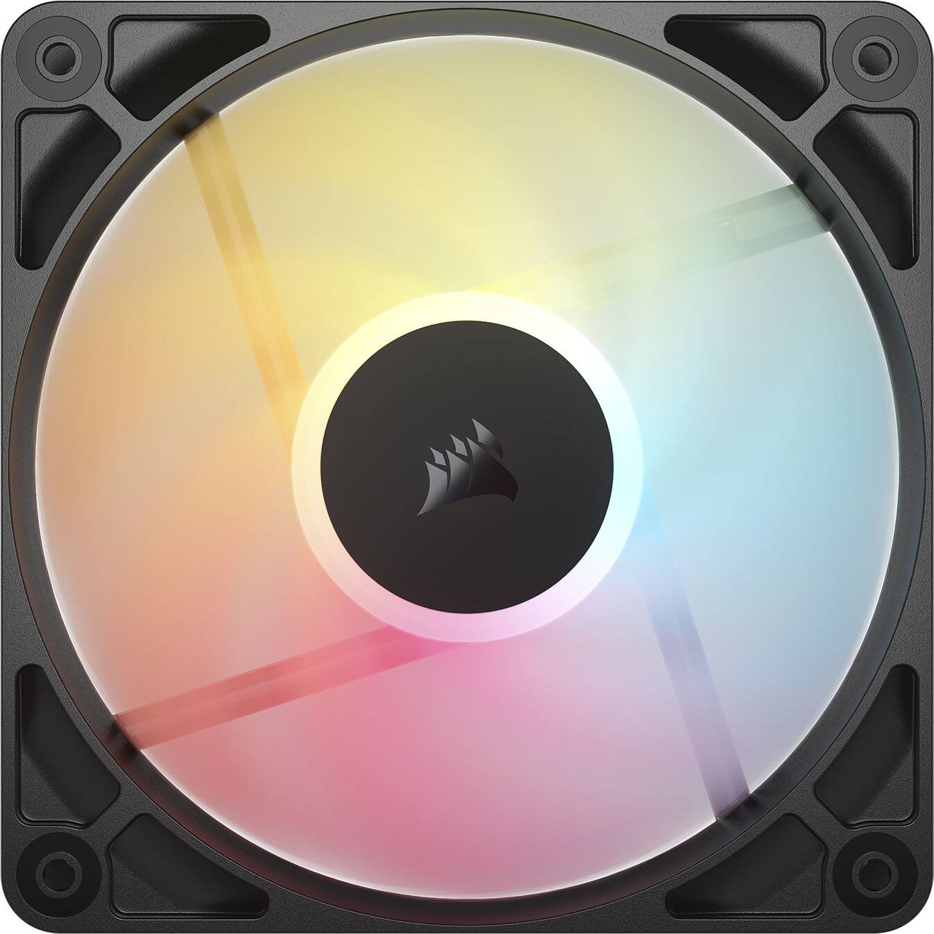 Alt View 11. CORSAIR - RS120-R ARGB 120mm PWM Fans (3-pack) - Black.