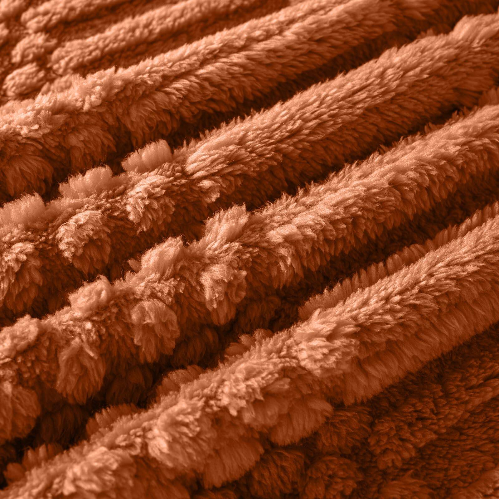 Alt View 4. Alchemy Casas - Inch Rust Throw Blanket Soft Fluffy Fleece Cute Aesthetic For Sofa Couch Chair Bed Living Room Bedroom All - Light Brown Twin(60x80).