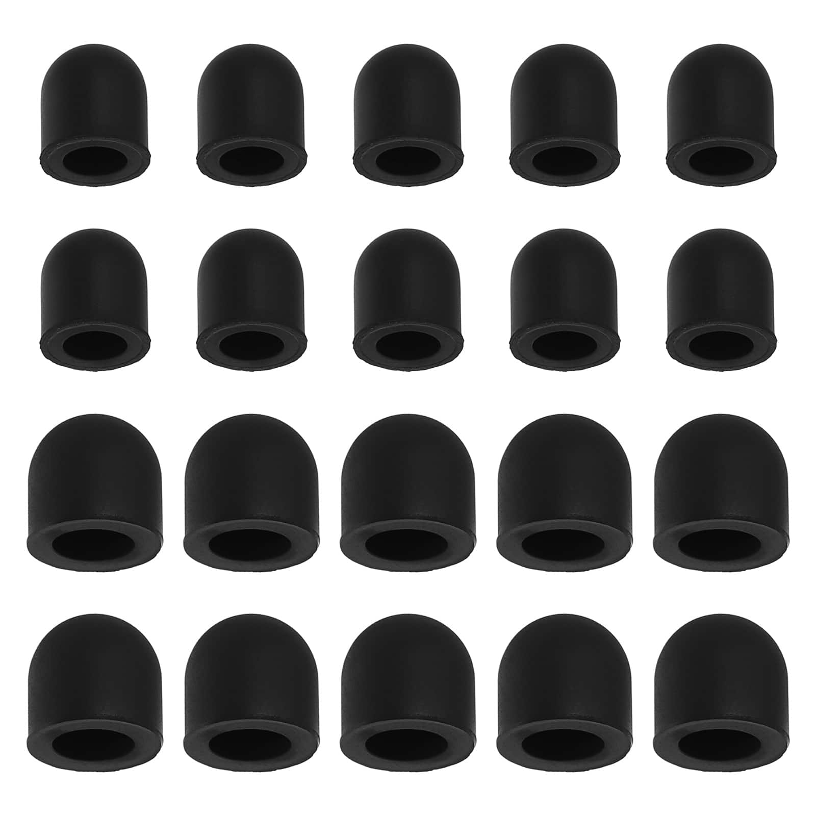 Unique Bargains - 6/7mm (0.24"/0.28") 20pcs Conductive Rubber Tips for Capacitive Stylus Pen for Tablets Phones E-readers - Black