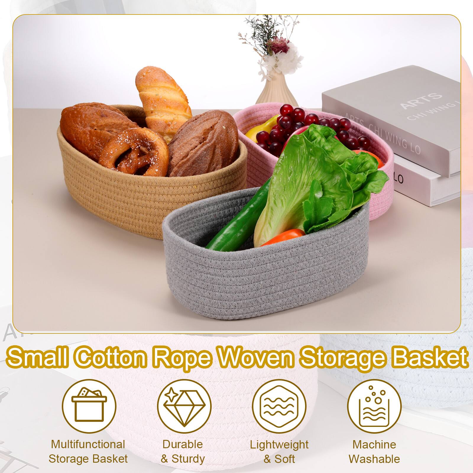ARTS WING! ADTC CHI CHI WING LO LO

A Small Cotton Rope Woven Storage Basket

Multifunctional Storage Basket
Durable & Sturdy
Lightweight & Soft
Machine Washable