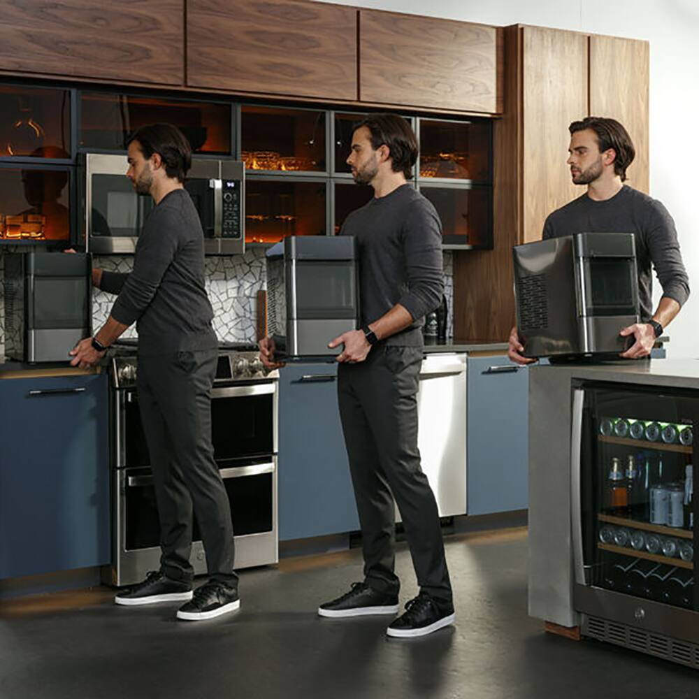 Alt View 6. GE Profile - Opal Countertop Nugget Ice Maker with Side Tank - Stainless Steel.